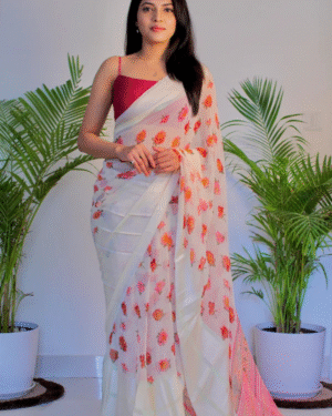 Sitanjali fancy Satin Patta Saree With Unstitched blouse