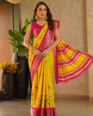 Sitanjali Fancy Dola Silk  Saree With Unstitched blouse