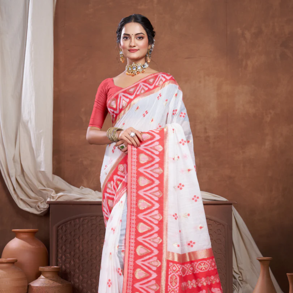 alt="Sitanjalinx Dola silk bridal saree in Banarasi design – available in ready to wear style with secure Sitanjalinx checkout and Sitanjalinx contact support"