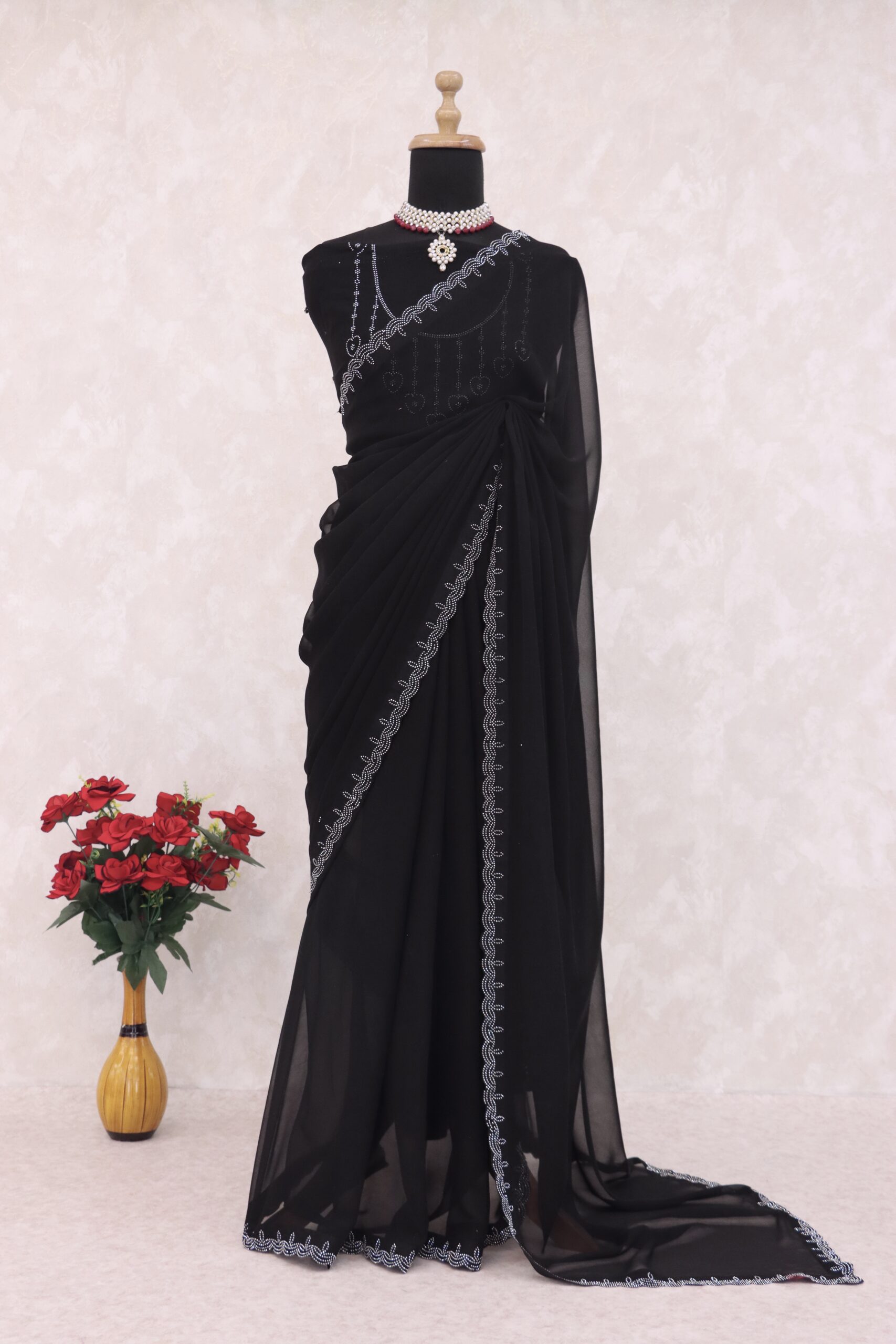 Sitanjali Fancy Elegant Georgette Saree with Unstiched Blouse