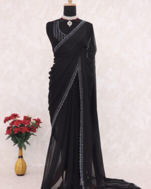 Sitanjali Fancy Elegant Georgette Saree with Unstiched Blouse
