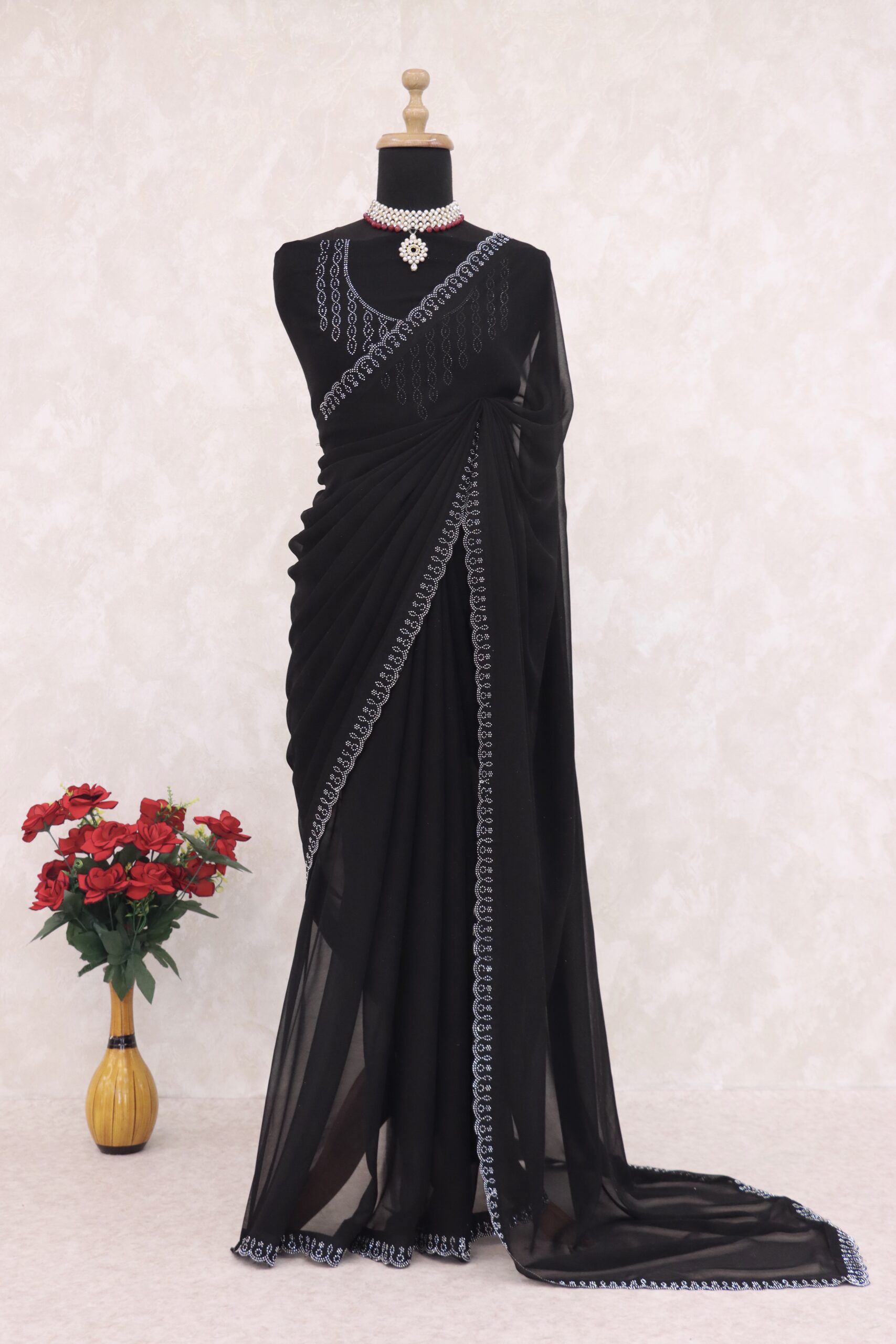 Sitanjali Fancy Elegant Georgette Saree with Unstiched Blouse