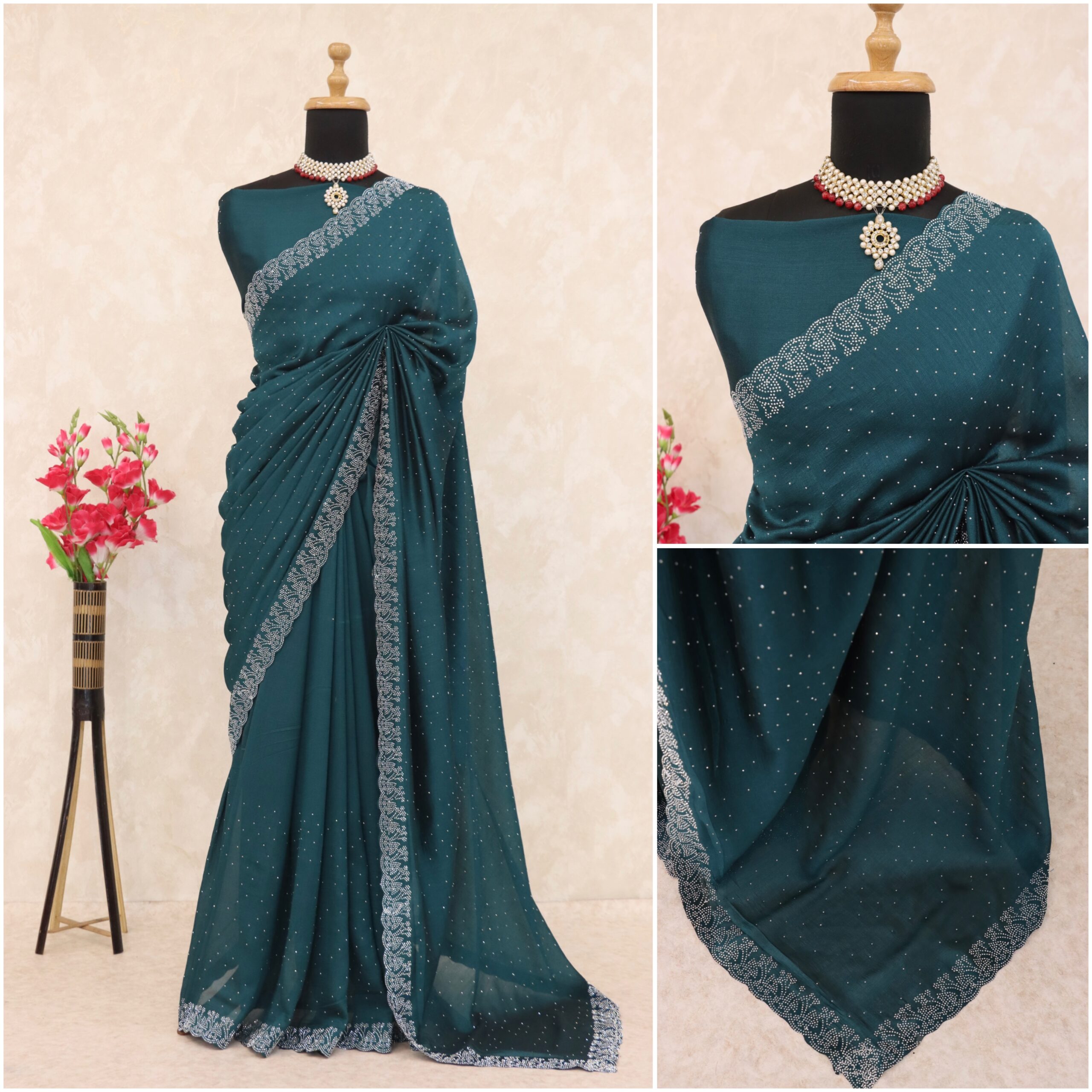 Sitanjali Vichitra Silk Saree With Unstiched Blouse Piece
