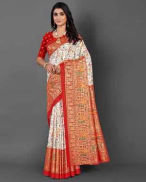 Sitanjali Fancy Dola Silk  Saree With Unstitched blouse
