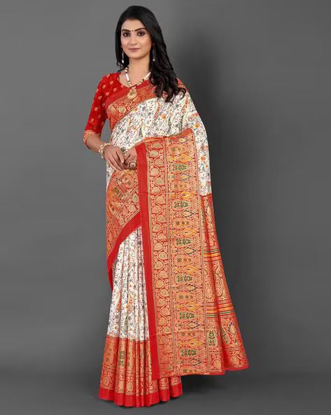 Sitanjali Fancy Dola Silk  Saree With Unstitched blouse