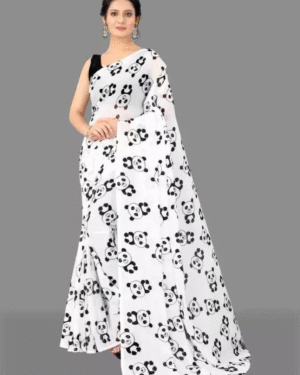 Sitanjali Fancy Georgette Saree with Unstiched Blouse