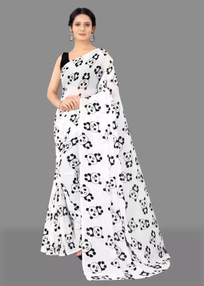 Sitanjali Fancy Georgette Saree with Unstiched Blouse