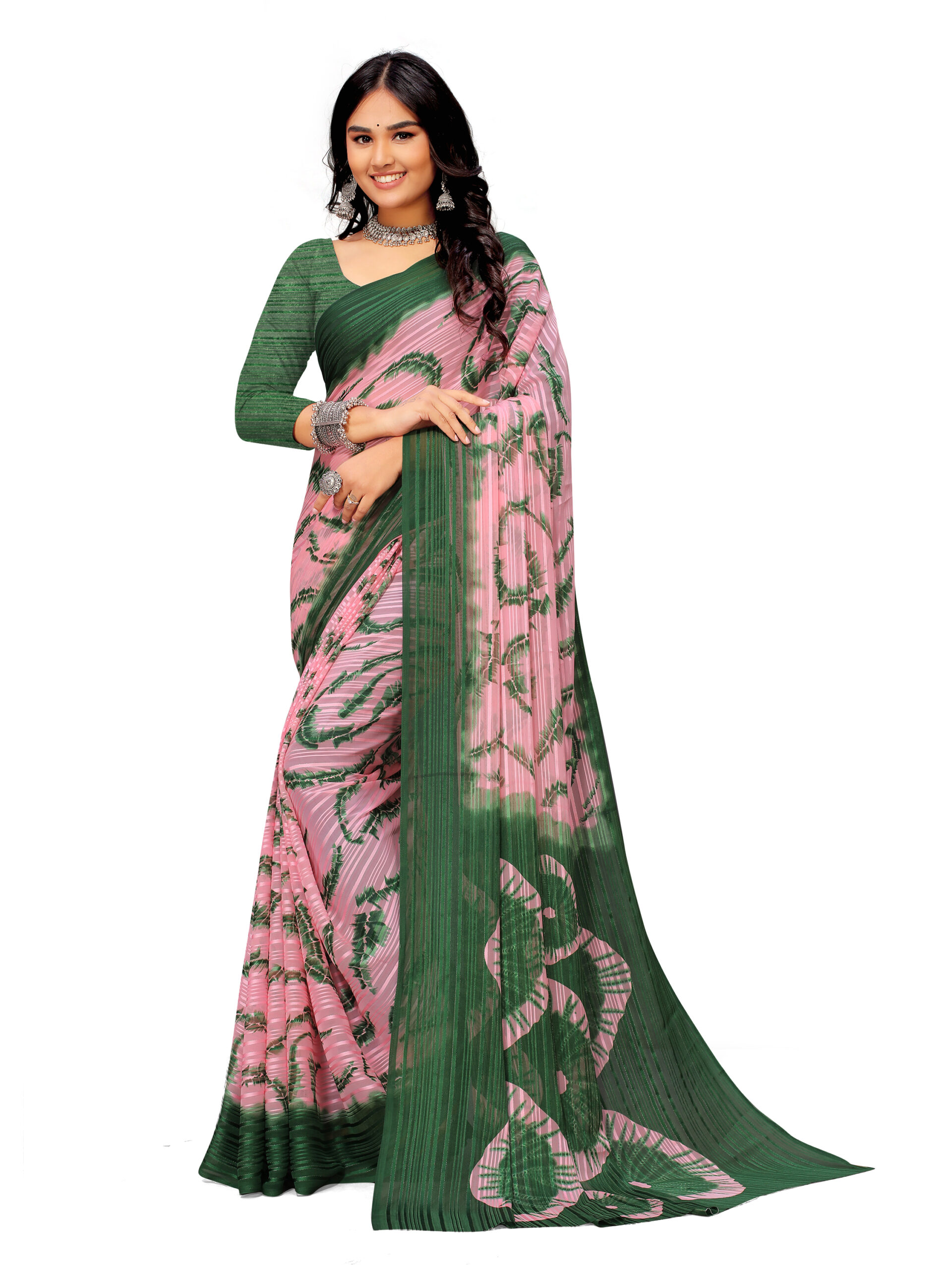 Sitanjali Fancy Georgette Saree with Unstiched Blouse
