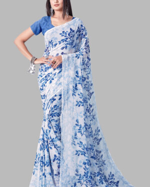 Sitanjali Fancy Printed Georgette Saree with Unstiched Blouse