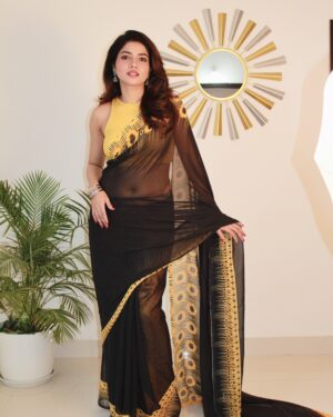 Black Georgette Saree