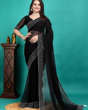Multi Color Georgette Saree