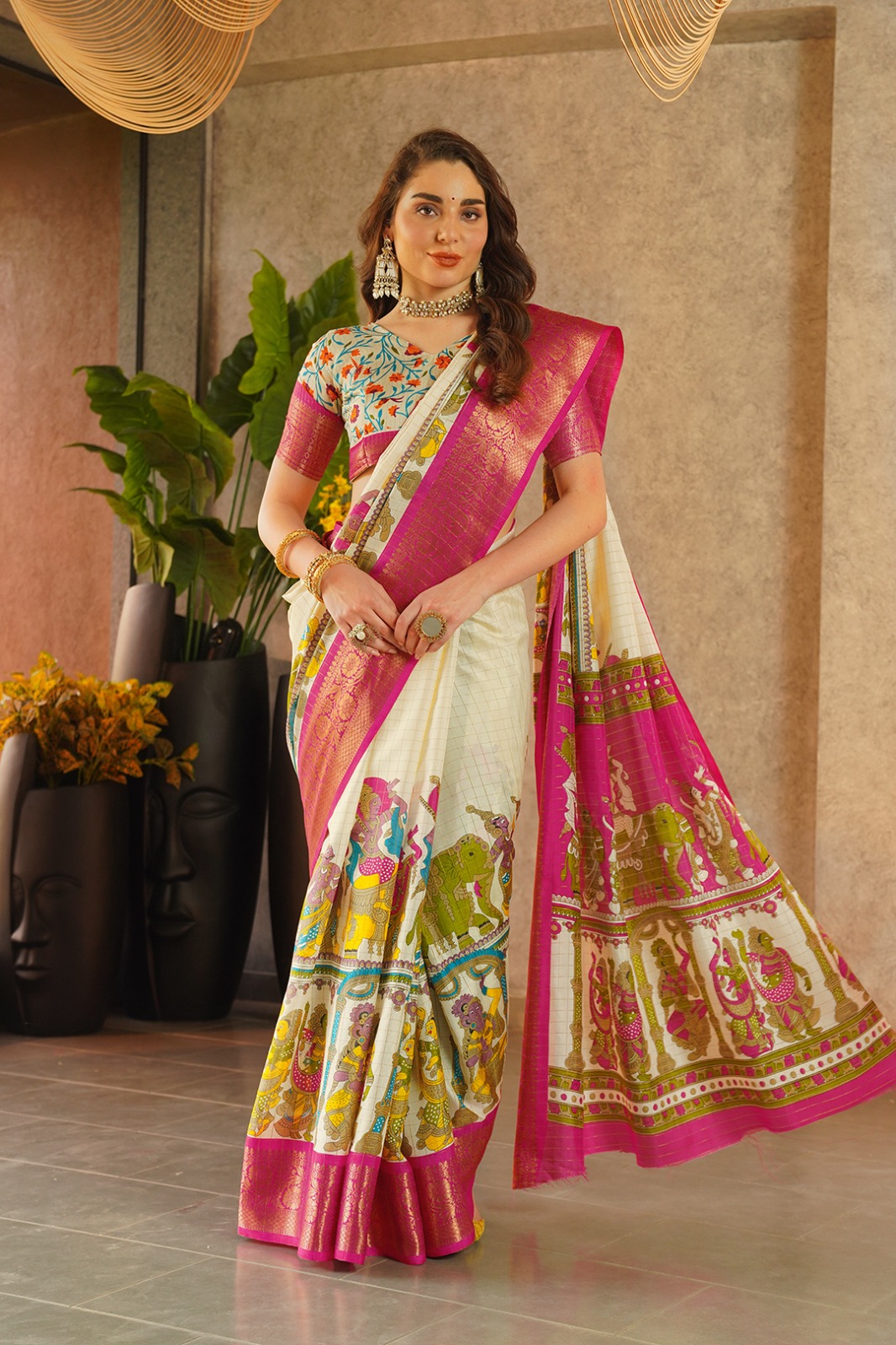 Sitanjali Fancy Dola Silk  Saree With Unstitched blouse