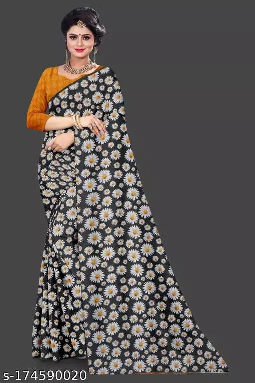 Sitanjalinx Dola Silk Banarasi Bridal Saree – Ready to Wear Sitanjali Fancy Printed Georgette Saree with Unstiched Blouse - Image 4