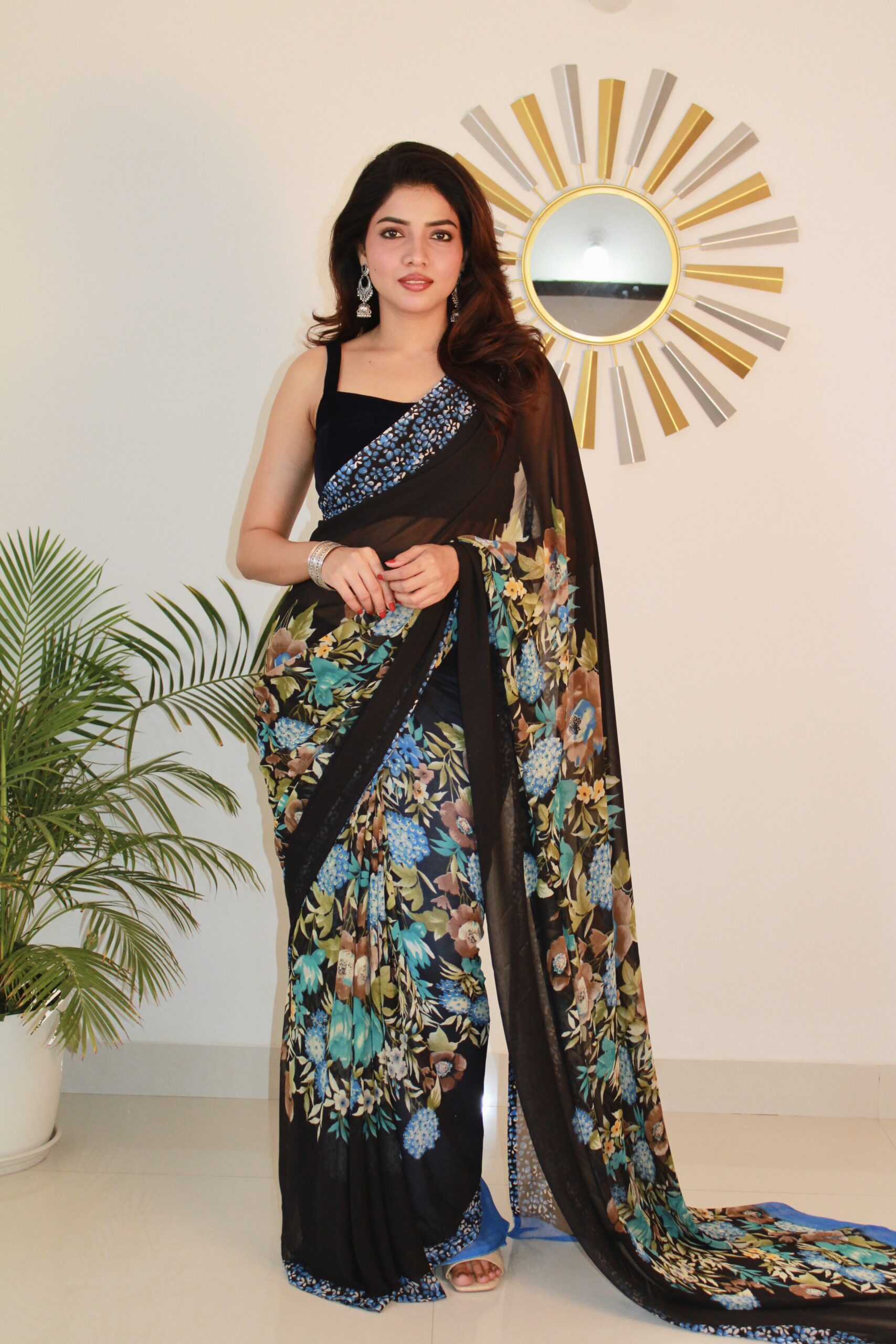 Sitanjalinx Dola Silk Banarasi Bridal Saree – Ready to Wear Traditional red bridal silk saree with Banarasi weaving perfect for weddings