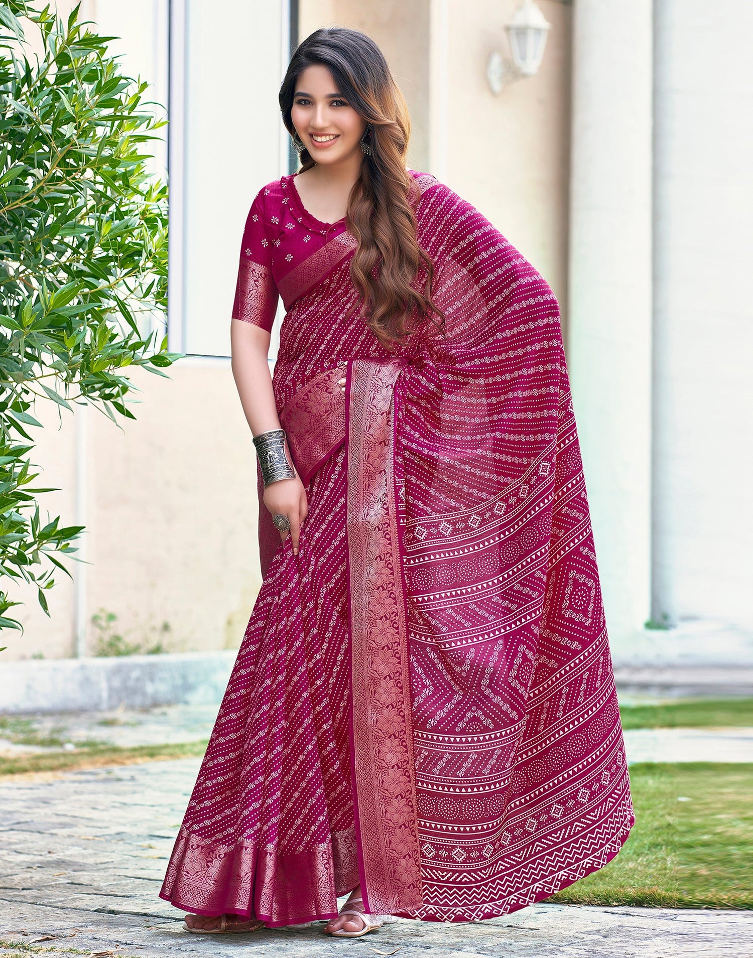 Sitanjali Fancy Dola Silk  Saree With Unstitched blouse