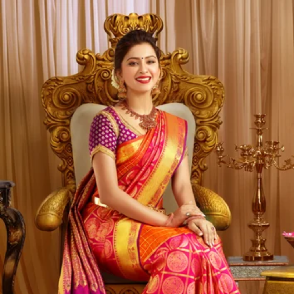 alt="Sitanjalinx Dola silk bridal saree in Banarasi design – available in ready to wear style with secure Sitanjalinx checkout and Sitanjalinx contact support"
